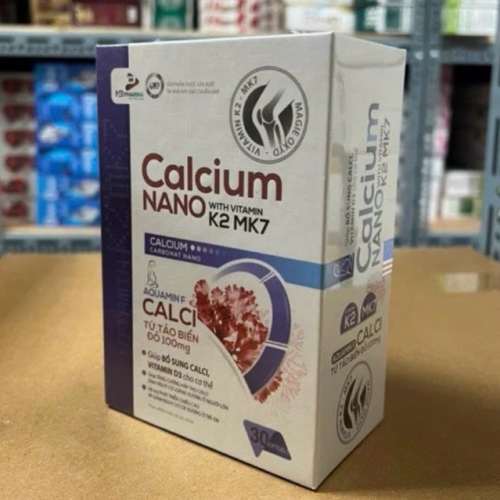 VIÊN UỐNG CALCIUM NANO K2 MK7 TỪ TẢO BIỀN ĐỎ, HỘP GỖ 30 VIÊN. GIÚP HỖ TRỢ XƯƠNG VÀ RĂNG CHẮC KHỎE, DÙNG ĐƯỢC CHO NGƯỜI LỚN VÀ TRẺ EM