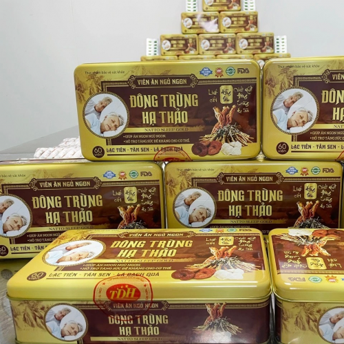 VIÊN ĂN NGỦ NGON ĐÔNG TRÙNG HẠ THẢO, HỘP THIẾC 60 VIÊN. GIÚP TĂNG CƯỜNG SỨC ĐỀ KHÁNG. PHỤC HỒI SỨC KHỎE,...