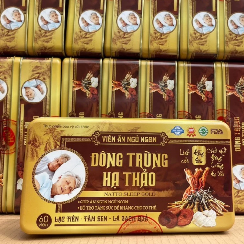 VIÊN ĂN NGỦ NGON ĐÔNG TRÙNG HẠ THẢO, HỘP THIẾC 60 VIÊN. GIÚP TĂNG CƯỜNG SỨC ĐỀ KHÁNG. PHỤC HỒI SỨC KHỎE,...