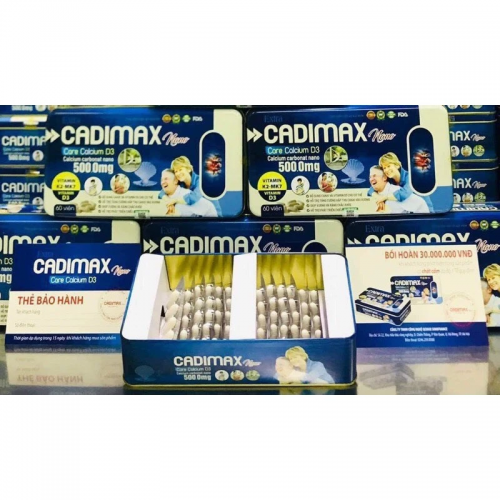 VIÊN UỐNG XƯƠNG KHỚP EXTRA CADIMAX NANO,  HỘP THIẾC 60VIÊN. GIÚP GIẢM TÌNH TRẠNG LOÃNG XƯƠNG VÀ TĂNG CƯỜNG CHIỀU CAO CHO BÉ,..