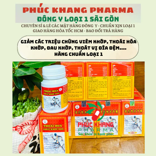 VIÊN UỐNG XƯƠNG KHỚP THOÁI HÓA NHỨC KHỚP ĐƠN. GIÚP GIẢM VIÊM ĐA KHỚP, THOÁI HÓA KHỚP, GOUT, THOÁT VỊ ĐĨA ĐỆM,...HÀNG CHÍNH HÃNG LOẠI 1