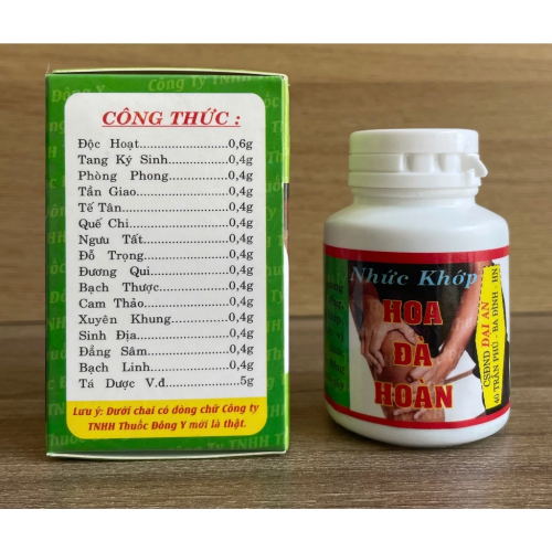 CHUẨN LOẠI 1. NHỨC KHỚP HOA ĐÀ HOÀN. LỌ 40 VIÊN HỘP BÓNG CHIẾU. GIÚP GIẢM ĐAU XƯƠNG KHỚP. GAI CỘT SỐNG, TÊ BÌ CHÂN TAY