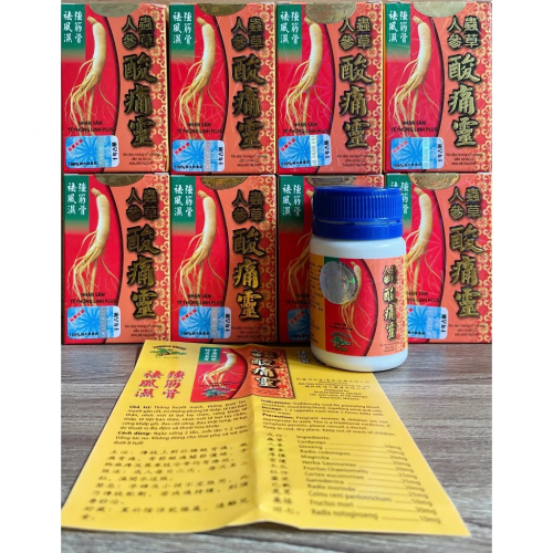 VIÊN UỐNG XƯƠNG KHỚP NHÂN SÂM TÊ THỐNG LINH- DẠNG LỌ HỘP 24 VIÊN. GIÚP GIẢM ĐAU XƯƠNG KHỚP, VIÊM KHỚP, TÊ BÌ CHÂN,...HÀNG CHÍNH HÃNG LOẠI 1