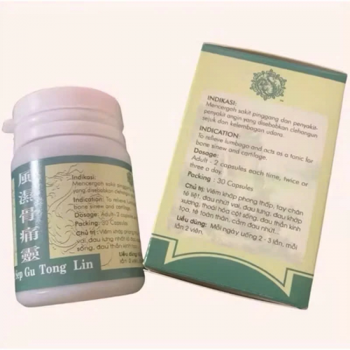 CHUẨN LOẠI 1. PHONG THẤP CỐT THỐNG LINH - FONG SEP GU TONG LIN, LỌ 30 VIÊN, GIÚP GIẢM ĐAU XƯƠNG KHỚP