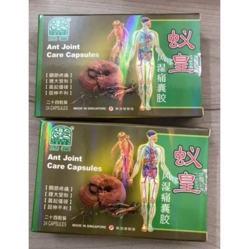 CHUẨN LOẠI 1. KIỆN BỘ HỘ THÔNG MẠCH SINGAPORE - ANT JOINT CARE CAPSULES, HỘP VĨ 24 VIÊN.