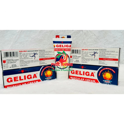 KEM XOA BÓP GELIGA - CÙ LÀ LỬA. DẠNG TUÝP 60gr. GIÚP GIẢM ĐAU NHỨC CƠ, XƯƠNG KHỚP, VẾT CÔNG TRÙNG CẮN,.. NHANH CHÓNG HIỆU QUẢ. HÀNG CHÍNH HÃNG NỘI ĐỊA THÁI LAN