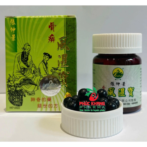 CHUẨN LOẠI 1. PHONG THẤP BẢO. FENG SHI BAO, TRƯƠNG TRỌNG CẢNH HONGKONG. LỌ 60 VIÊN. GÚP GIẢM ĐAU XƯƠNG KHỚP,
