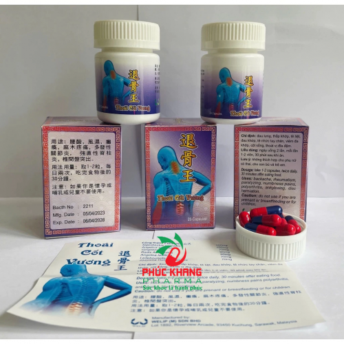 VIÊN UỐNG XƯƠNG KHỚP THOÁI CỐT VƯƠNG. GIÚP GIẢM VIÊM ĐA KHỚP, TÊ BÌ CHÂN TAY, GAI CỘT SỐNG,...LỌ 20 VIÊN. HÀNG CHÍNH HÃNG LOẠI 1