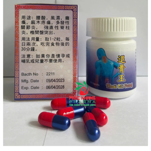 VIÊN UỐNG XƯƠNG KHỚP THOÁI CỐT VƯƠNG. GIÚP GIẢM VIÊM ĐA KHỚP, TÊ BÌ CHÂN TAY, GAI CỘT SỐNG,...LỌ 20 VIÊN. HÀNG CHÍNH HÃNG LOẠI 1
