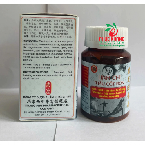 VIÊN UỐNG XƯƠNG KHỚP LINH CHI THÂU CỐT ĐƠN. GIÚP GIẢM TÊ BẠI TỨ CHI, VIÊM KHỚP, GAI CỘT SỐNG, ...LỌ 30 VIÊN. HÀNG CHÍNH HÃNG LOẠI 1, TẶNG CAO DÁN
