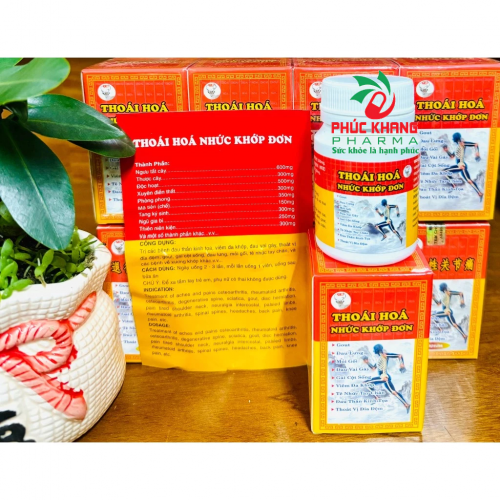 VIÊN UỐNG XƯƠNG KHỚP THOÁI HÓA NHỨC KHỚP ĐƠN. GIÚP GIẢM VIÊM ĐA KHỚP, THOÁI HÓA KHỚP, GOUT, THOÁT VỊ ĐĨA ĐỆM,...HÀNG CHÍNH HÃNG LOẠI 1