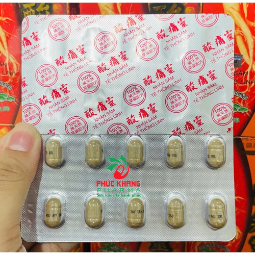 VIÊN UỐNG XƯƠNG KHỚP NHÂN SÂM TÊ THỐNG LINH- DẠNG HỘP VĨ 20 VIÊN. GIÚP GIẢM ĐAU XƯƠNG KHỚP, VIÊM KHỚP, TÊ BÌ CHÂN,...HÀNG CHÍNH HÃNG LOẠI 1