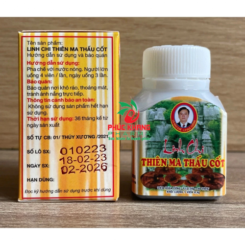 VIÊN UỐNG XƯƠNG KHỚP LINH CHI THIÊN MA THẤU CỐT, LỌ 60 VIÊN. GIÚP GIẢM VIÊM SƯNG KHỚP, GAI CỘT SỐNG,... HÀNG CHÍNH HÃNG LOẠI 1