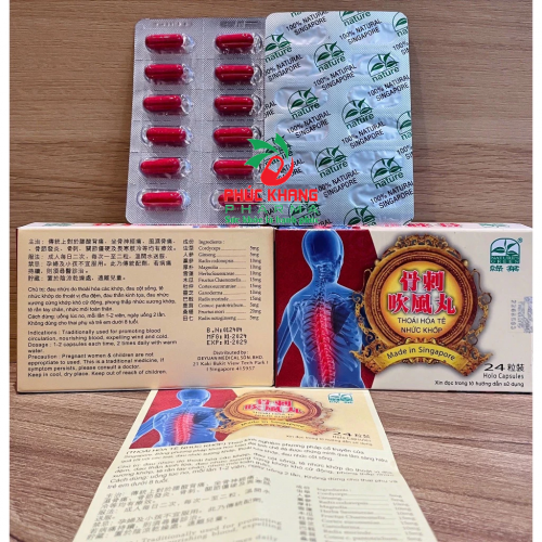 CHUẨN LOẠI 1. THOÁI HÓA TÊ NHỨC KHỚP. SINGAPORE HỘP 24 VIÊN ĐỎ, HỘP BÓNG CHIẾU. HIUPS GIẢM ĐAU XƯƠNG KHỚP
