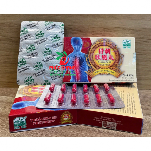 CHUẨN LOẠI 1. THOÁI HÓA TÊ NHỨC KHỚP. SINGAPORE HỘP 24 VIÊN ĐỎ, HỘP BÓNG CHIẾU. HIUPS GIẢM ĐAU XƯƠNG KHỚP