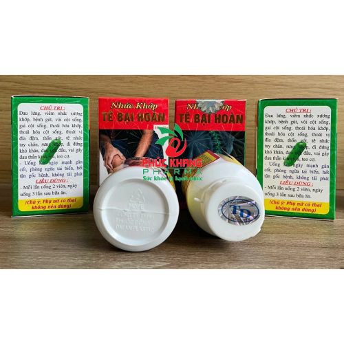 VIÊM UỐNG GIẢM NHỨC KHỚP TÊ BẠI HOÀN. GIÚP GIẢM ĐAU THẦN KINH, TEO CƠ, SƯNG KHỚP, NGỪA TAI BIẾN,...LỌ 40 VIÊN. HÀNG CHÍNH HÃNG LOẠI 1, HỘP BÓNG CHIẾU