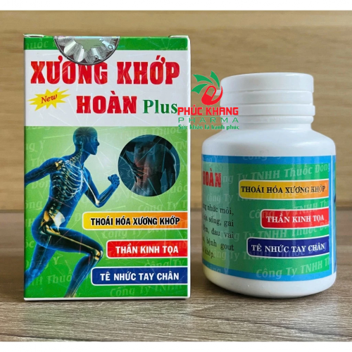 VIÊN UỐNG XƯƠNG KHỚP HOÀN PLUS. GIÚP GIẢM PHONG THẤP, THẦN KINH TỌA, GAI CỘT SỐNG, GOUT,...LỌ 40 VIÊN. HÀNG CHÍNH HÃNG LOẠI 1, VỎ HỘP BÓNG CHIẾU