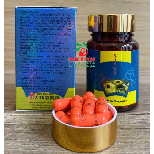 VIÊN UỐNG XƯƠNG KHỚP TUYẾT LIÊN PHONG THẤP LINH SINGAPORE. LỌ 30 VIÊN CAM, VIÊN CÓ CHỮ. GIÚP GIẢM XƯƠNG GAI BẠI LIỆT, GAI CỘT SỐNG, THOÁI HÓA THẦN KINH TỌA,... HÀNG CHÍNH HÃNG LOẠI 1, CÓ TẶNG CAO DÁN