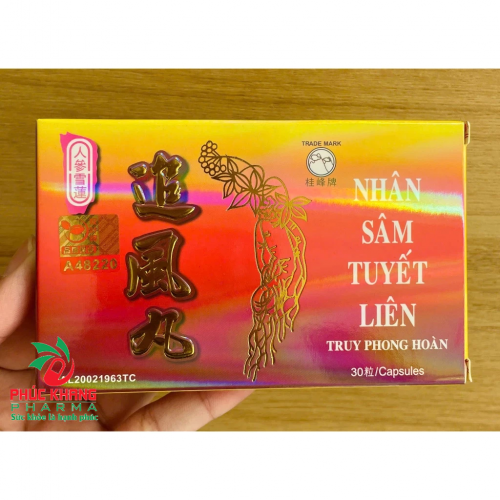 CHUẨN LOẠI 1. NHÂN SÂM TUYẾT LIÊN TRUY PHONG HOÀN. HỘP VỈ 30 VIÊN, IN LOGO CTY BÊN TRONG HỘP. GIÚP GIẢM ĐAU XƯƠNG