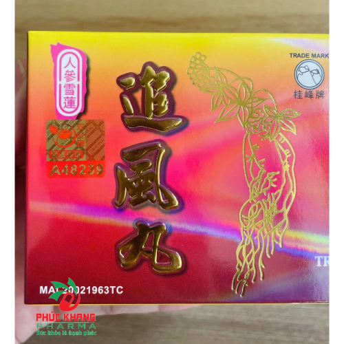 CHUẨN LOẠI 1. NHÂN SÂM TUYẾT LIÊN TRUY PHONG HOÀN. HỘP VỈ 30 VIÊN, IN LOGO CTY BÊN TRONG HỘP. GIÚP GIẢM ĐAU XƯƠNG