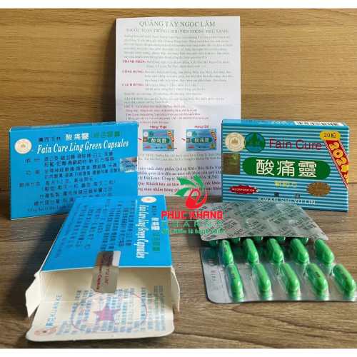 CHUẨN LOẠI 1. TOAN THỐNG LINH VĨ XANH, HỘP 20 VIÊN, TEM BẦU TRÒN. GIÚP GIẢM ĐAU XƯƠNG KHỚP
