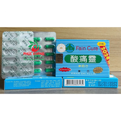 CHUẨN LOẠI 1. TOAN THỐNG LINH VĨ XANH, HỘP 20 VIÊN, TEM BẦU TRÒN. GIÚP GIẢM ĐAU XƯƠNG KHỚP
