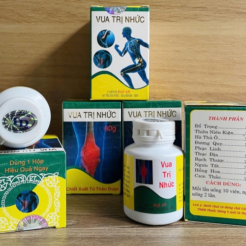 VIÊN UỐNG XƯƠNG KHỚP VUA TRI NHỨC. LỌ 40 VIÊN. GIÚP GIẢM ĐAU CỘT SỐNG, VIÊM ĐA KHỚP DẠNG THẤP, TÊ BÌ CHÂN TAY,...HÀNG CHÍNH HÃNG LOẠI 1, HỘP BÓNG CHIẾU