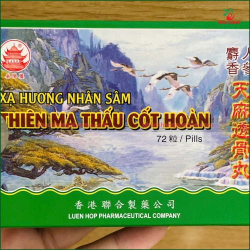 VIÊN XẠ HƯƠNG NHÂN SÂM THIÊN MA THẤU CỐT HOÀN - HỖ TRỢ ĐIỀU TRỊ PHONG THẤP, ĐAU THẦN KINH TỌA, TÊ TOÀN THÂN, TAY CHÂN KHÔNG CÓ SỨC, ĐAU XƯƠNG KHỚP - HỘP 72 VIÊN - HÀNG CHÍNH HÃNG LOẠI 1