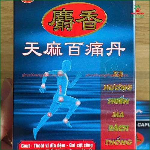 VIÊN XƯƠNG KHỚP XẠ HƯƠNG THIÊN MA BÁCH THỐNG ĐƠN - HỖ TRỢ GIẢM ĐAU THẦN KINH TỌA, VIÊM KHỚP, THOÁI HÓA KHỚP, GOUT - HỘP 30 VIÊN - HÀNG CHÍNH HÃNG LOẠI 1