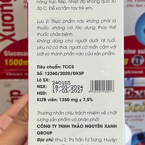 VIÊN UỐNG XƯƠNG KHỚP EXTRA GOLD - LỌ 30 VIÊN. HỖ TRỢ BẢO VỆ KHỚP, LÀM TRƠN Ổ KHỚP, GIẢM KHÔ KHỚP, CỨNG KHỚP,..