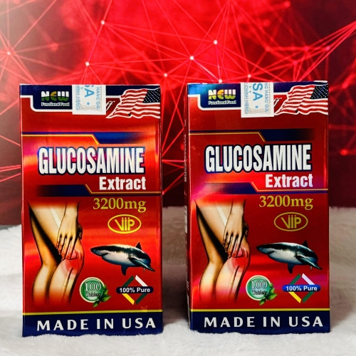 VIÊN UỐNG XƯƠNG KHỚP GLUCOSAMIN 3200MG ĐỎ. GIÚP GIẢM ĐAU, ĐỐT SỐNG CỔ, KHỚP HÁNG, ĐÙI, KHỚP LƯNG
