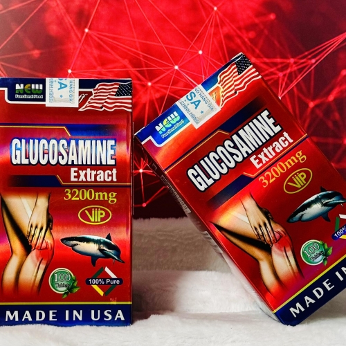 VIÊN UỐNG XƯƠNG KHỚP GLUCOSAMIN 3200MG ĐỎ. GIÚP GIẢM ĐAU, ĐỐT SỐNG CỔ, KHỚP HÁNG, ĐÙI, KHỚP LƯNG