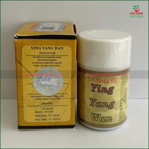 VIÊN UỐNG TĂNG CÂN YING YANG WAN - DINH DƯỠNG HOÀN. LỌ 33 VIÊN. GIÚP ĂN NGỦ NGON, KÍCH THÍCH HỆ TIÊU HÓA GIÚP TĂNG CÂN TỰ NHIÊN,...HÀNG CHÍNH HÃNG LOẠI 1