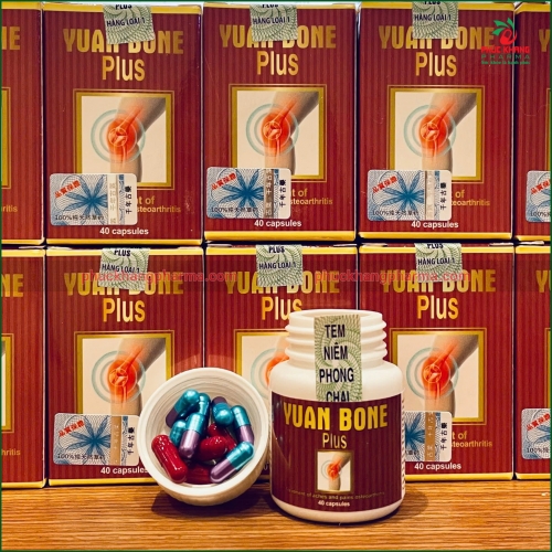 VIÊN XƯƠNG KHỚP YUAN BONE PLUS - HỖ TRỢ ĐIỀU TRỊ ĐAU NHỨC XƯƠNG KHỚP, VIÊM KHỚP, THOÁI HÓA KHỚP, GOUT - HỘP 40 VIÊN - HÀNG CHÍNH HÃNG LOẠI 1