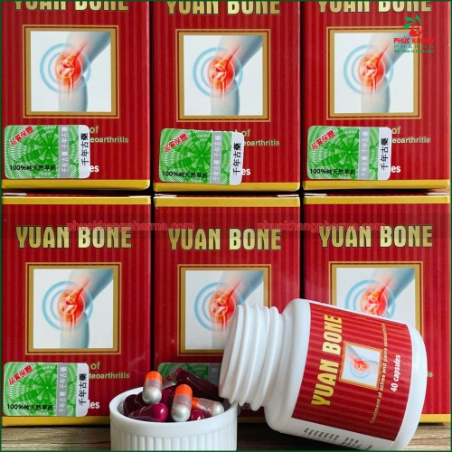 VIÊN XƯƠNG KHỚP YUAN BONE PLUS - HỖ TRỢ ĐIỀU TRỊ ĐAU NHỨC XƯƠNG KHỚP, VIÊM KHỚP, THOÁI HÓA KHỚP, GOUT - HỘP 40 VIÊN - HÀNG CHÍNH HÃNG LOẠI 1