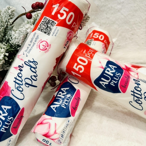 BÔNG TẨY TRANG AURA DẠNG CÂY 150 MIẾNG. GIÚP TẨY SẠCH LỚP TRANG ĐIỂM TRÊN DA, GIÚP DA KHÔ THOÁNG,...