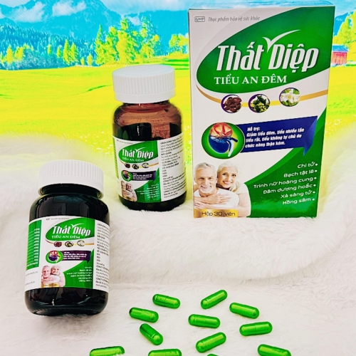 VIÊN UỔNG THẤT DIỆP TIỂU AN ĐÊM, LỌ 30 VIÊN. GIÚP GIẢM TIỂU ĐÊM, TIỂU NHIỀU LẦN, TIỂU KHÔNG TỰ CHỦ DO CHỨC NĂNG THẬN KÉM,...