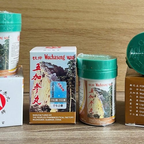 VIÊN UÔNG XƯƠNG KHỚP ĐỖ TRỌNG NGŨ GIA SÂM - WUCHASENG WAN. HỘP LỌ 20 VIÊN. GIÚP GIẢM VIÊN KHÓP, THOÁI HÓA THẦN KINH TỌA, GAI CỘT SỐNG,...HÀNG CHÍNH HÃNG LOẠI 1
