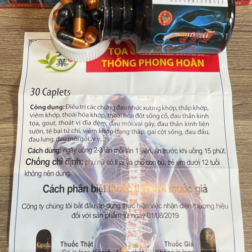 VIÊN UỐNG XƯƠNG KHỚP TỌA CỐT THIÊN MA THỐNG PHONG HOÀN, HỘP 30 VIÊN. GIÚP GIẢM PHONG THẤP, VIÊM KHỚP, THOÁI HÓA KHỚP,...HÀNG CHÍNH HÃNG LOẠI 1