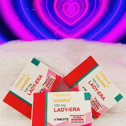 THUỐC KÍCH DỤC LADY ERA 100mg. GIÚP KÍCH THÍCH HAM MUỐN Ở NỮ GIỚI,... Hộp 1 vĩ x 4 Viên