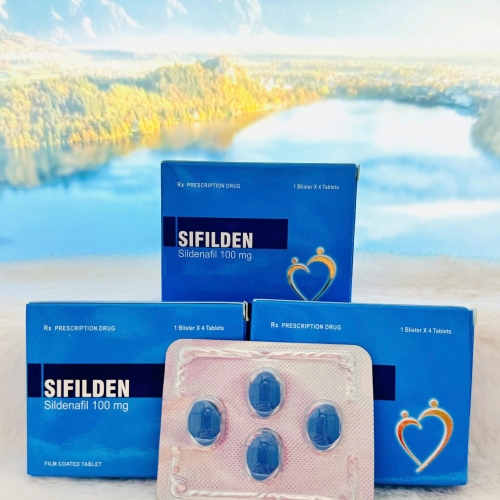 THUỐC KÍCH DỤC SIFILDEN 100mg. GIÚP GIẢM RỐI LOẠN CƯƠNG DƯƠNG, ĐIỀU TRỊ XUẤT TINH SỚM... Hộp 1 vĩ x 4 Viên