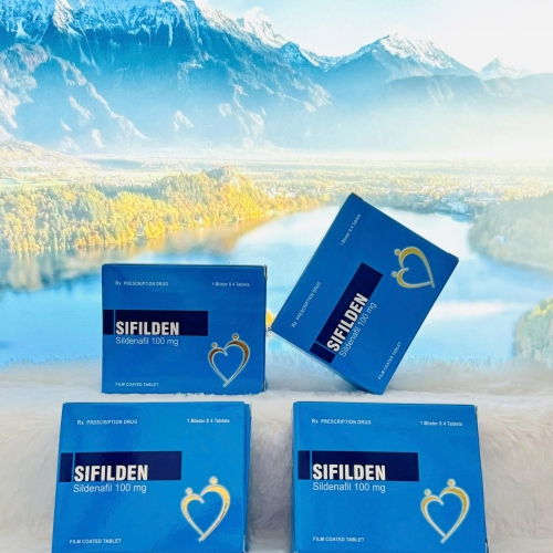 THUỐC KÍCH DỤC SIFILDEN 100mg. GIÚP GIẢM RỐI LOẠN CƯƠNG DƯƠNG, ĐIỀU TRỊ XUẤT TINH SỚM... Hộp 1 vĩ x 4 Viên