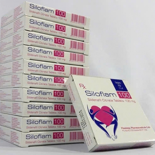 THUỐC KÍCH DỤC SILOFLAM 100mg. GIÚP GIẢM RỐI LOẠN CƯƠNG DƯƠNG, ĐIỀU TRỊ XUẤT TINH SỚM... Hộp 1 vĩ x 4 Viên