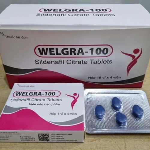 THUỐC KÍCH DỤC WELGRA-100. GIÚP KÉO DÀI THỜI GIAN QUAN HỆ, TĂNG HƯNG PHẤN CHO NAM GIỚI... Hộp 1 vĩ x 4 Viên
