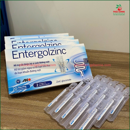 ENTERGOLZINC - DUNG DỊCH UỐNG HỖ TRỢ CẢI THIỆN HẾ VI SINH ĐƯỜNG RUỘT, GIẢM NGUY CƠ RỐI LOẠN TIÊU HÓA DO LOẠN KHUẨN ĐƯỜNG RUỘT - HỘP 20 ỐNG UỐNG