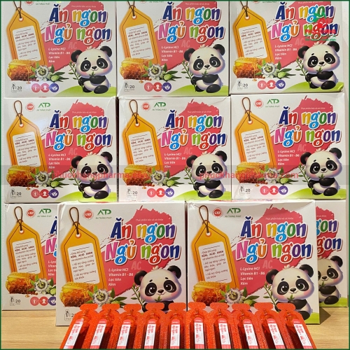 ẢN NGON NGỦ NGON AC - BỔ SUNG VITAMIN, KHOÁNG CHẤT, HỖ TRỢ TĂNG CƯỜNG TRÍ NHỚ, CẢI THIỆN TIÊU HÓA CHO TRẺ - HỘP 20 ỐNG X 10ML