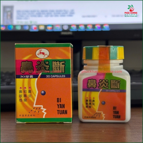 VIÊN UỐNG GIẢM VIÊM MŨI BI YAN TUAN SUBILIN . GIÚP VIÊM XOANG, DỊ ỨNG, CHẢY MŨI LIÊN TỤC, VIÊM MŨI CẤP MẪN TÍNH. LỌ 30 VIÊN. HÀNG CHÍNH HÃNG LOẠI 1