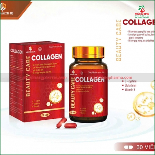 VIÊN UỐNG COLLAGEN BEAUTY CARE - HỖ TRỢ LÀM ĐẸP DA, CHỐNG LÃO HÓA, GIÚP DA SĂN CHẮC VÀ TƯƠI SÁNG - HỘP 30 VIÊN