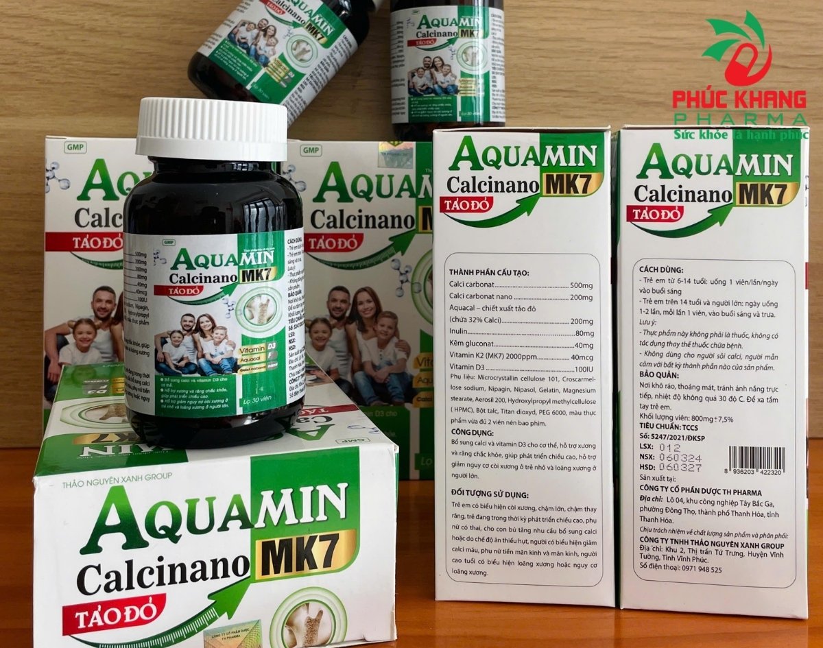 Quy Cách Đóng Gói Và Cách Bảo Quản Aquamin Calcinano MK7 Táo Đỏ