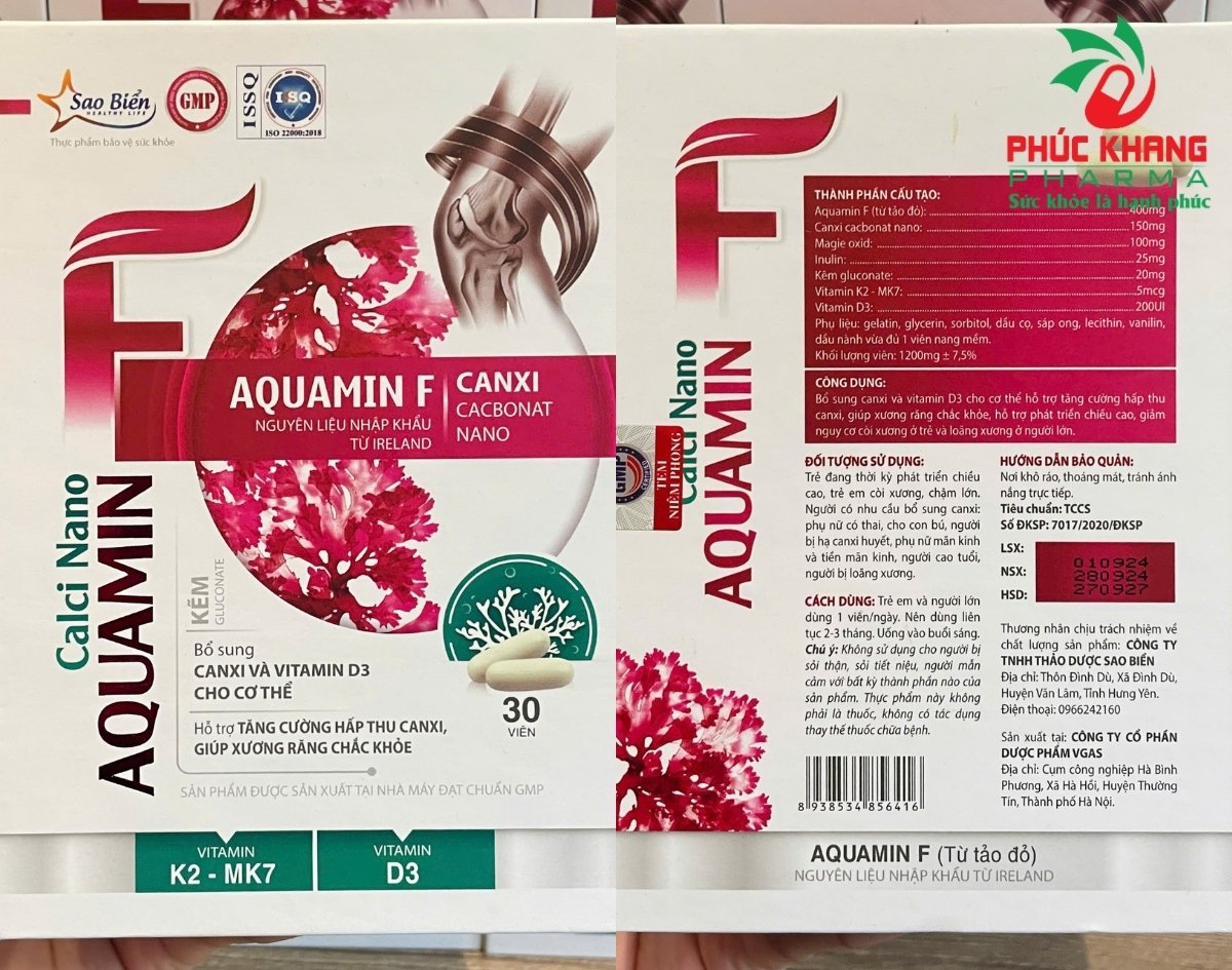 Thành Phần Và Đặc Tính Của Aquamin F Calci Nano